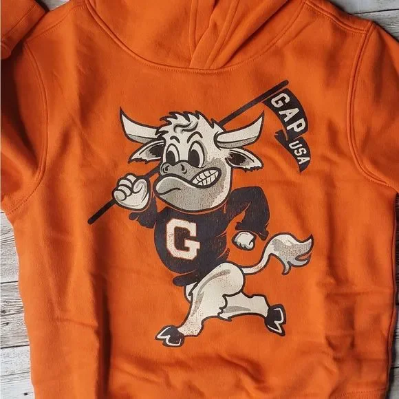 GAP Pullover Hoodie with Bull Carrying GAP Flag - Picture 4 of 4